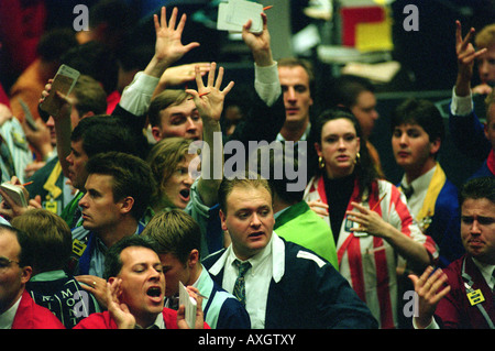 London city concessionari sul Liffe exchange prima di commercio elettronico Foto Stock