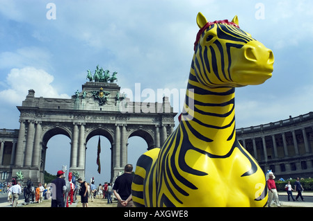 Mostra d'arte in Le Cinquantenaire - Bruxelles Foto Stock