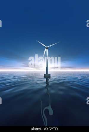 Mulini a vento Windräder bzw Windkraftanlagen Foto Stock