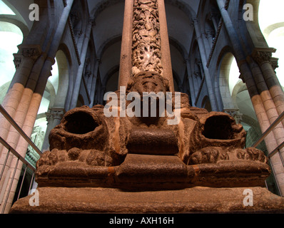 Statua di 'Santo dos Croques'. Cattedrale di Santiago de Compostela. La Galizia. Spagna Foto Stock