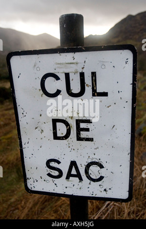 Cul de Sac segno nella Valle del Nera, nella contea di Kerry, Irlanda. Foto Stock