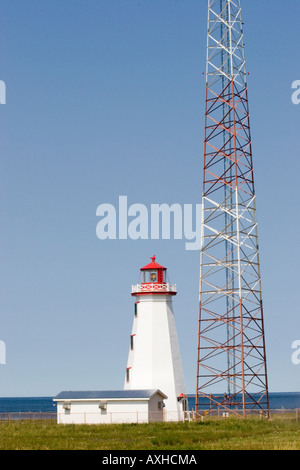 Capo Nord Faro Prince Edward Island in Canada Foto Stock