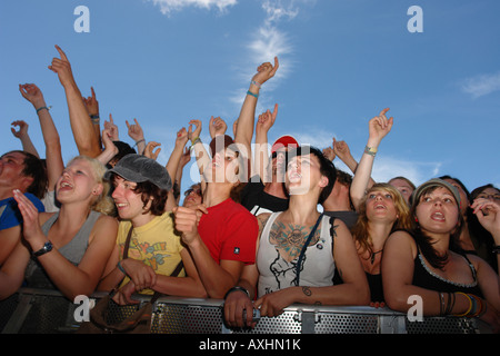 Le persone a un open air chiamato Southside Neuhausen ob Eck Germania Foto Stock