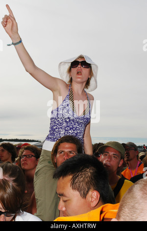 Le persone a un open air chiamato Southside Neuhausen ob Eck Germania Foto Stock