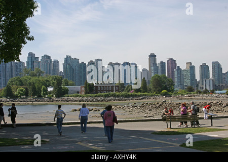 Vista di Stanley Park, Vancouver Foto Stock