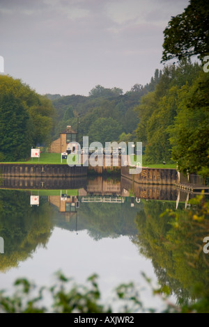 Serratura Sprotbrough sul Fiume Don nello Yorkshire Foto Stock