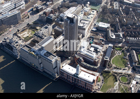 Vista aerea del sud est di Stamford Wharf Sea Containers House Kings raggiungere e Oxo Tower of London SE1 Inghilterra UK Feb 2006 Foto Stock