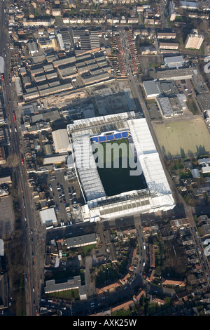 Elevato livello verticale vista aerea overhead del Tottenham Hotspur football club Stadio White Hart Lane London N17 Inghilterra UK Januar Foto Stock
