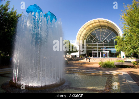 Fontana nel Giardino Botanico del Missouri a St Louis Foto Stock
