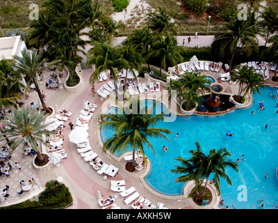 Lowe's Hotel piscina in spiaggia di South Beach a Miami Foto Stock