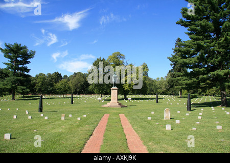 La Humphreys" Divisione monumento, Fredericksburg Cimitero Nazionale su Marye di altezze, di Fredericksburg, Virginia. Foto Stock