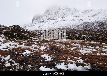 Vedute dal Ben Nevis mountain range in Southern Highlands della Scozia 13 03 2008 Foto Stock