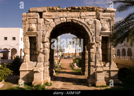 Arco di Marco Aurelio a Tripoli in Libia Foto Stock