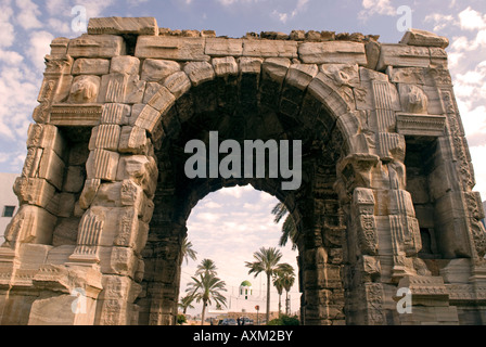 Arco di Marco Aurelio a Tripoli in Libia Foto Stock