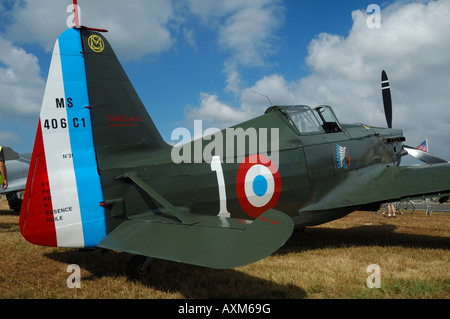 Morane Saulnier MS-406 (D-3801), rare e storico francese della seconda guerra mondiale da combattimento aereo Foto Stock