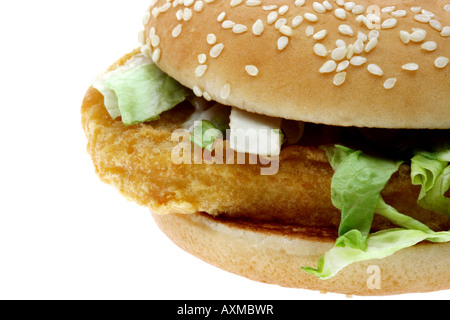 Pollo Burger panino Foto Stock