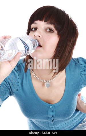 Ragazza adolescente Acqua Potabile Foto Stock