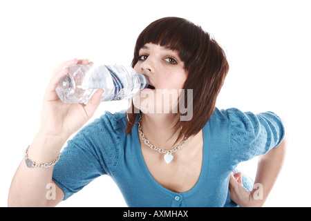 Ragazza adolescente Acqua Potabile Foto Stock