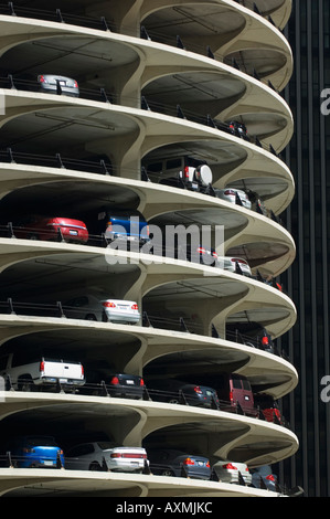 Parcheggio garage Marina City Chicago Illinois USA Foto Stock