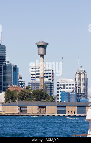 Porte di Sydney torre di controllo al punto di mugnai come visto dal punto di Blues Foto Stock
