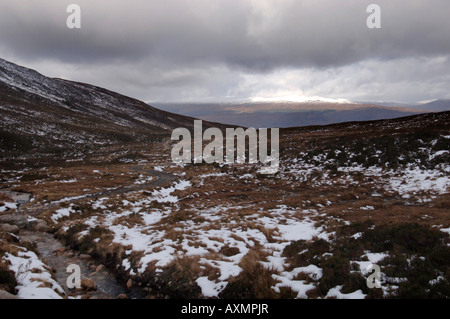 Vedute dal Ben Nevis mountain range in Southern Highlands della Scozia 13 03 2008 Foto Stock