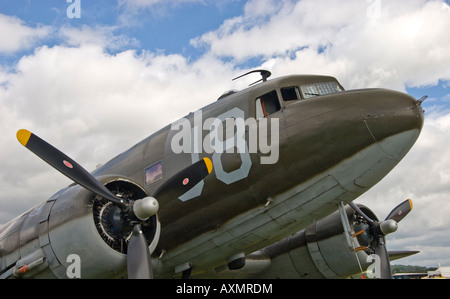 Dakota DC-3 a Goodwood Foto Stock