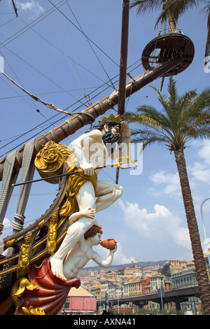 Italia, Liguria, Genova, Porto di Genova, nave usata nei Pirati di Roman Polanski Foto Stock