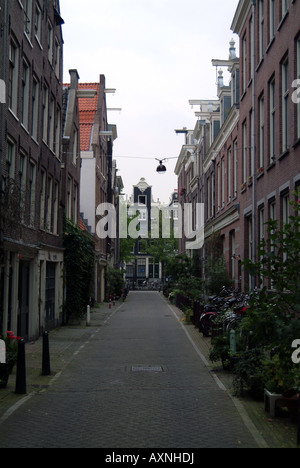 Roomolenstraat e Singel canal street in Amsterdam Foto Stock