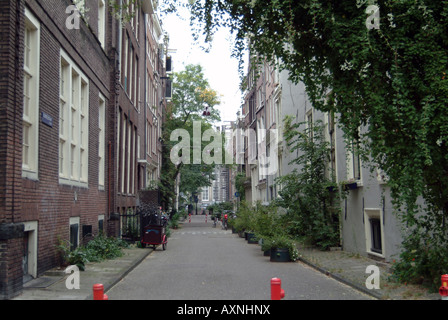 Roomolenstraat e Singel canal street in Amsterdam Foto Stock