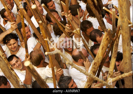 Mori e Cristiani di lotta che a Pollensa, Maiorca Foto Stock