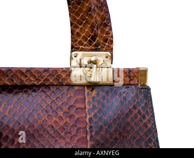 Vintage anni cinquanta snakeskin marrone borsetta Foto Stock