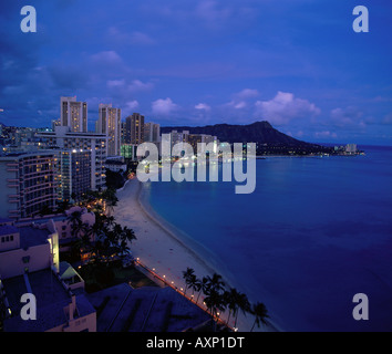 Waikiki Oahu Hawaii USA Foto Stock