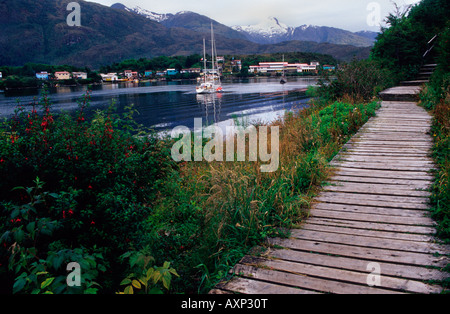 Puerto Edén Patagonia cile america del sud Foto Stock