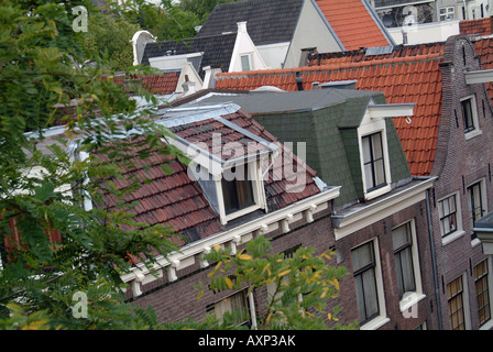 Roomolenstraat e Singel canal street in Amsterdam Foto Stock