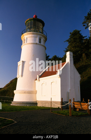 Heceta Head Lighthouse lungo la costa dell'Oregon Foto Stock