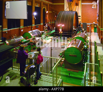 Motore a vapore Trencherfield museo del mulino Wigan Pier North West England Regno Unito Europa Foto Stock