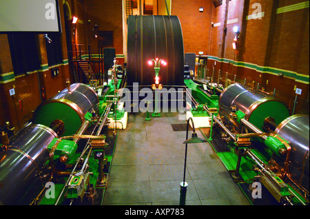 Motore a vapore Trencherfield museo del mulino Wigan Pier North West England Regno Unito Europa Foto Stock