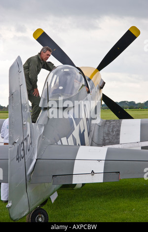 Aria Vice Marshall è informato sulla Mustang a Goodwood 2007 Foto Stock