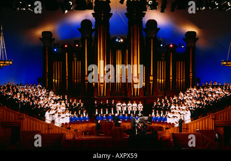 Salt Lake City USA Utah Tabernacolo Mormon Tabernacle Choir Foto Stock