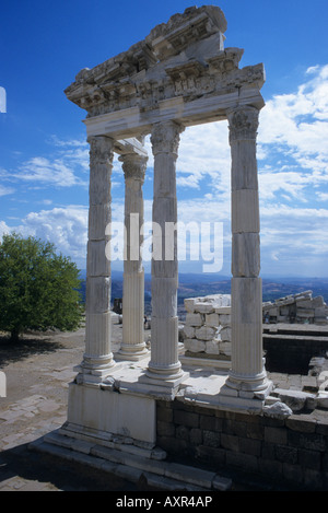 Il Tempio di Traiano Pergamon, Bergama, Turchia Foto Stock