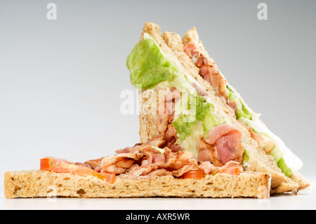 La pancetta lattuga e pomodoro panino Foto Stock