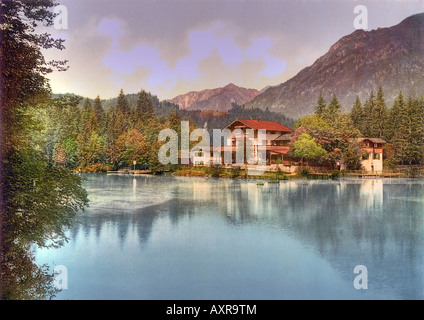 Badersee Grainau Baviera Germania Foto Stock