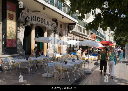 Portogallo Lisbona portogallo Lisbona Rossio Cafe Nicola a sqaure Rossio Lisbona Cafe Nicola Rossio am Platz Foto Stock