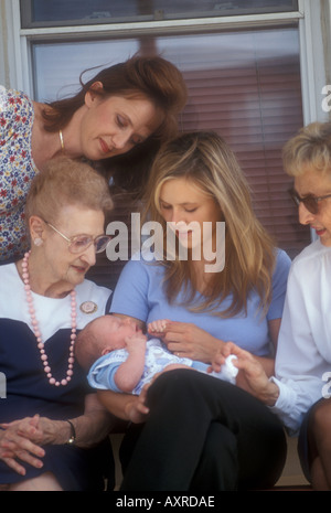 Cinque generazioni Foto Stock