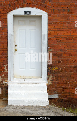 Questo è l'ingresso di un vecchio mulino. di cotone è stato costruito in Dalton GA nel 1907. Foto Stock