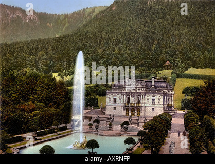 Il castello di Linderhof Alta Baviera Germania Foto Stock