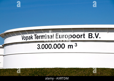 Olio Vopak terminal Europoort Il Maasvlakte porto zona industriale della città di Rotterdam Foto Stock