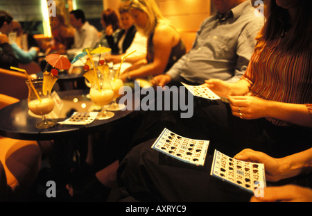 Bingo notte sulla nave da crociera MSC Lirica Foto Stock