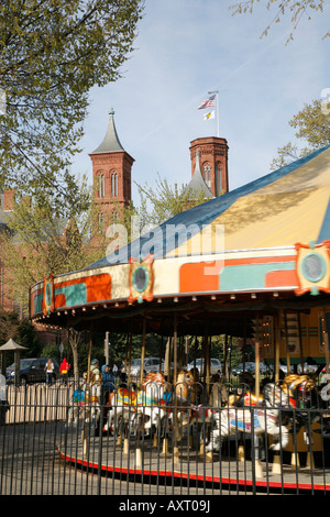 Giostra a Smithsonian Shopping Mall di Washington DC, Stati Uniti d'America Foto Stock