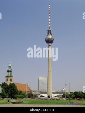 Geografia / viaggio, Germania, Berlino, torre della televisione, Alexanderplatz, Hotel Stadt Berlino, , Foto Stock